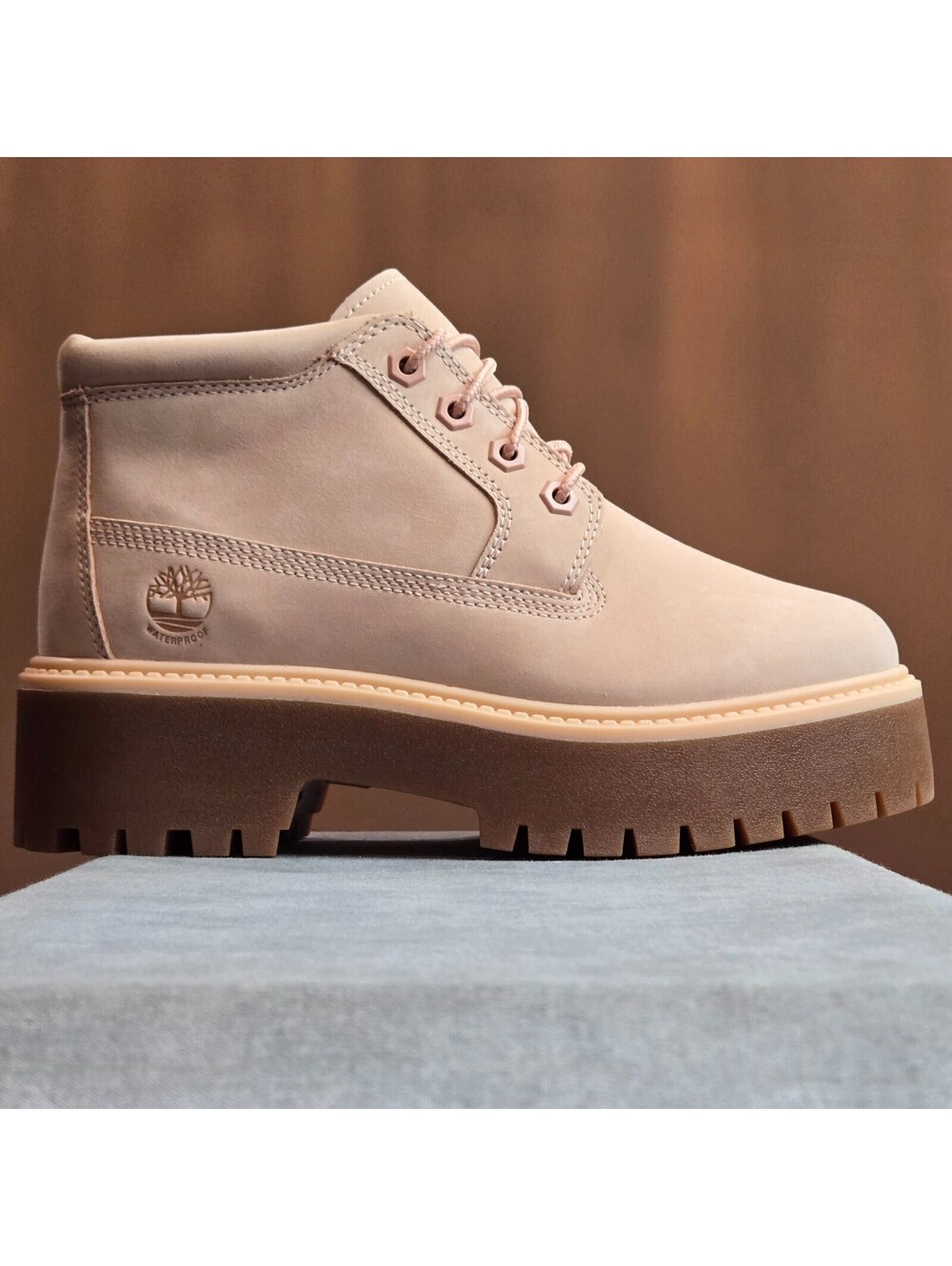 Timberland Stone Street Platform Chukka - Pink (TB0A6EJ9EKD) Youth 4 Women's 5.5